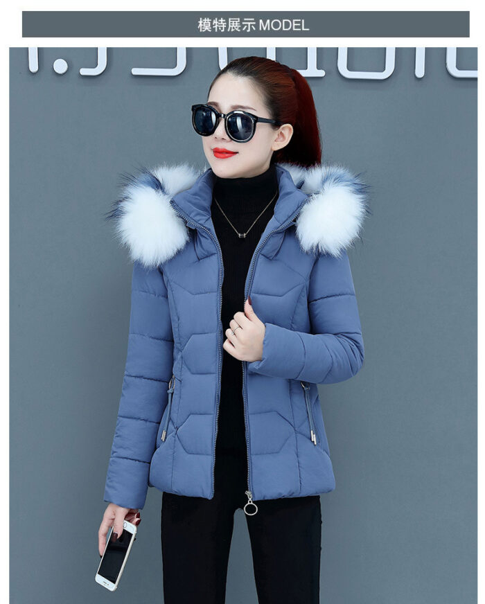 Female Short Cotton Coat Thickened Slim Fit Fashionable Jacket - Image 2