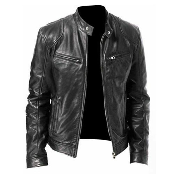 PU Leather Jacket Slim Leather Jacket