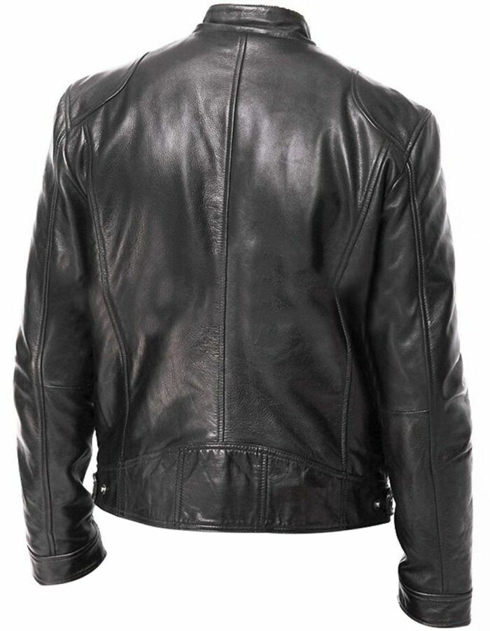 PU Leather Jacket Slim Leather Jacket - Image 5