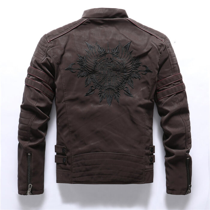 Men Fashion Pu Leather Jackets Coats - Image 2