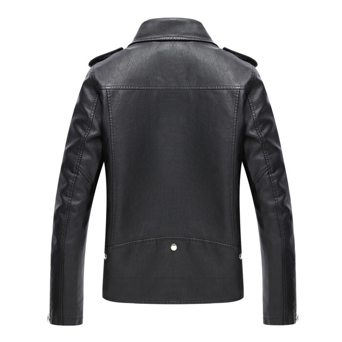 Men's Motorcycle Leather Jacket Jacket - Image 4