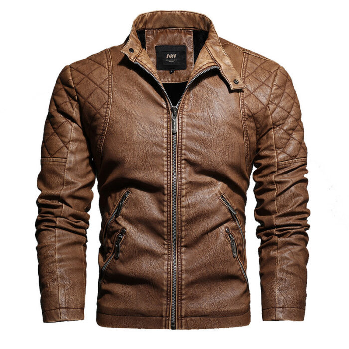 Men's Fashion Trendy Men Autumn And Winter Leather Jackets - Image 2