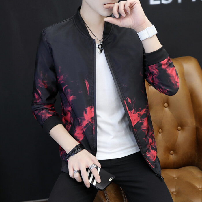 Cultivate One's Morality Collar Printed Coat Jackets Men - Image 4