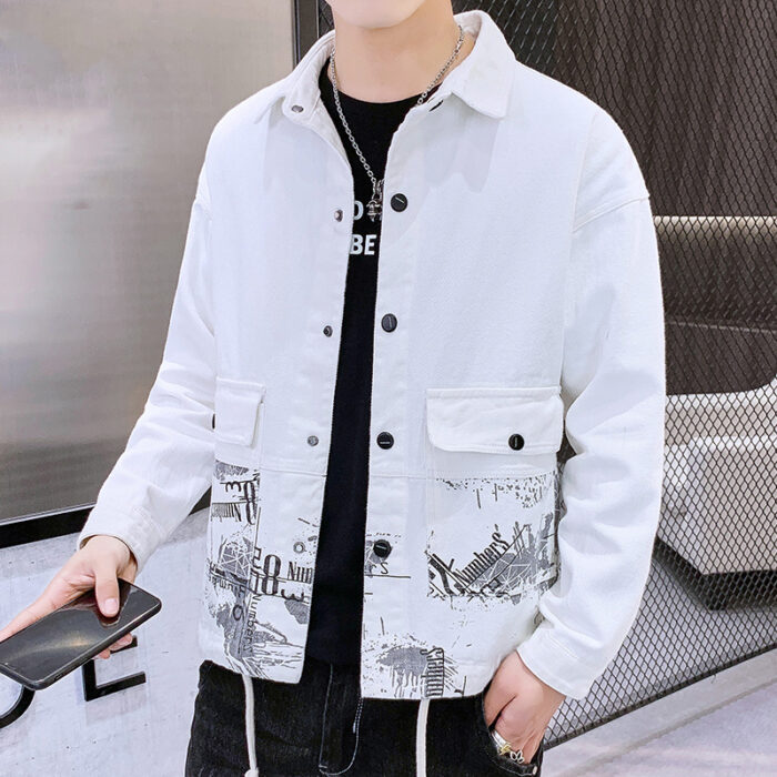 Mens Denim Jacket New Spring Korean Version Of The Trend Of All-Match Casual Spring And Autumn Mens Jackets - Image 2