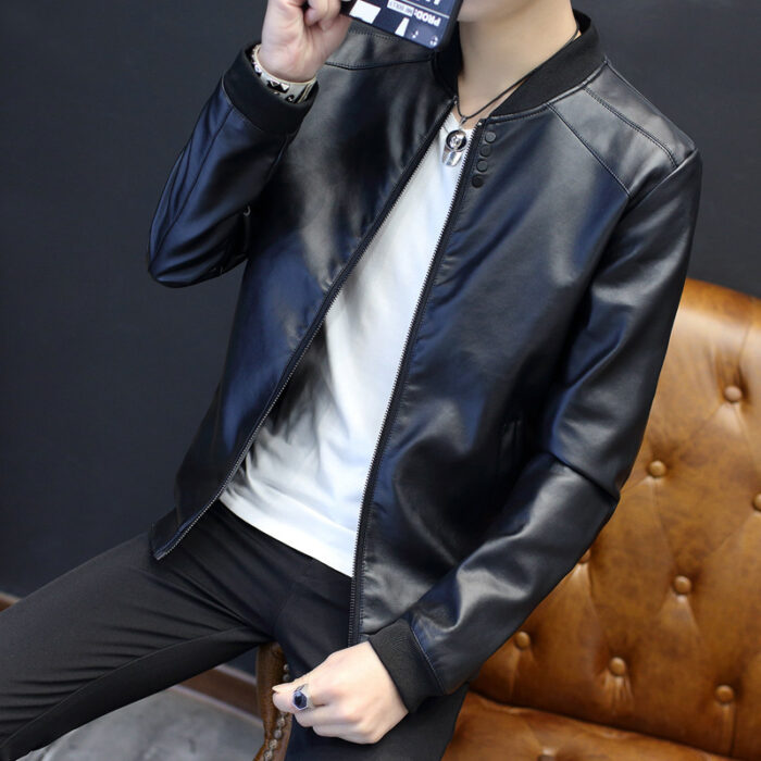 Autumn And Winter New Men's Leather Jackets - Image 5