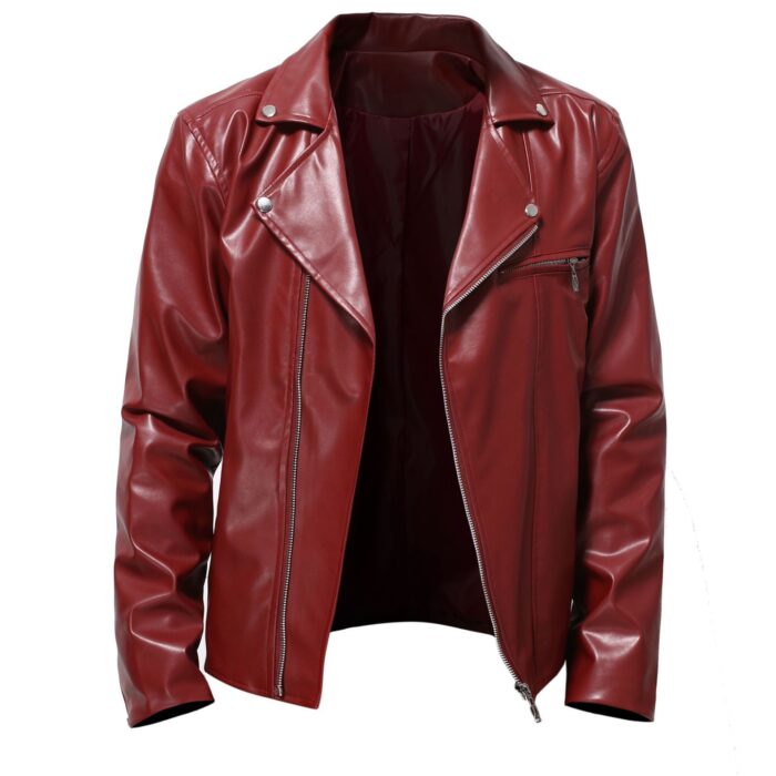 Men's Leather Clothing Trend Spring And Autumn New Leather Jackets - Image 5