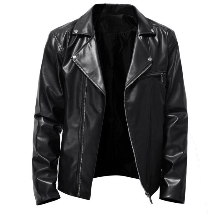 Men's Leather Clothing Trend Spring And Autumn New Leather Jackets - Image 4