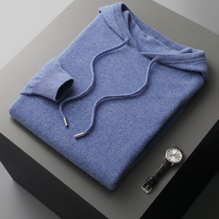 Wool Hoodie Men's Hooded Long-sleeved Sweater Pullover - Image 10