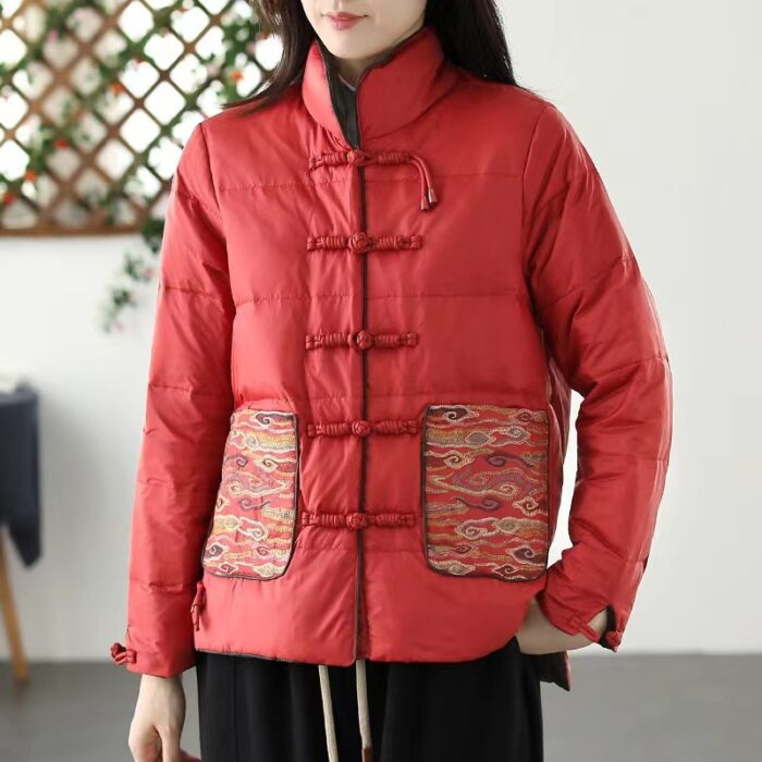 Women's Clothing Short Embroidery Down Jacket Women - Image 2