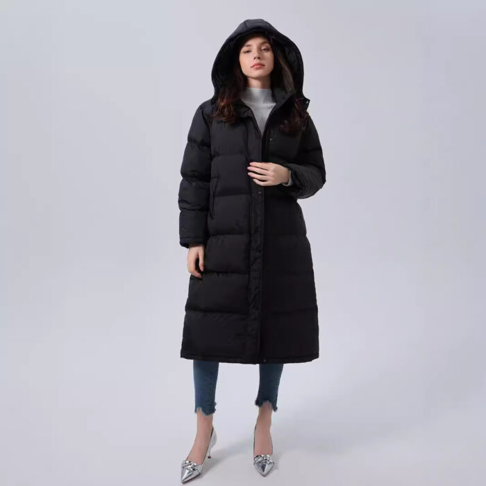 Quilted Plaid Hooded Cotton-padded Coat For Women - Image 4