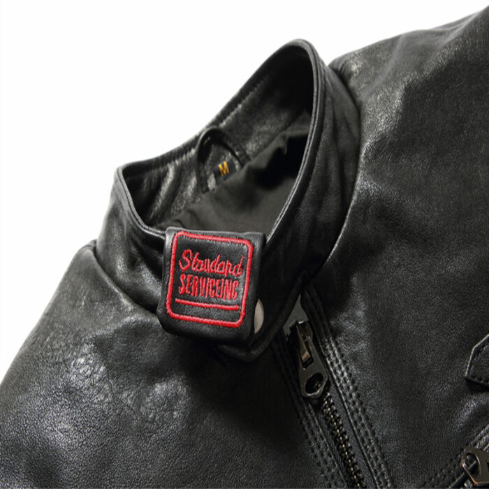 Leather leather jacket men's short leather jacket - Image 2