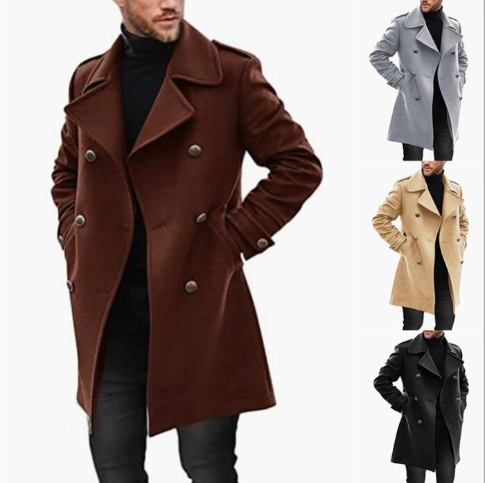 Woolen Men's Coat Autumn And Winter New Product Warm Padded Jacket - Image 9