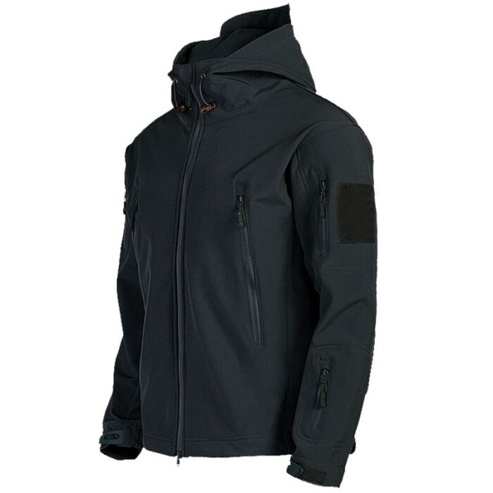 Soft Shell Jacket Men Windproof Hooded Jacket - Image 6