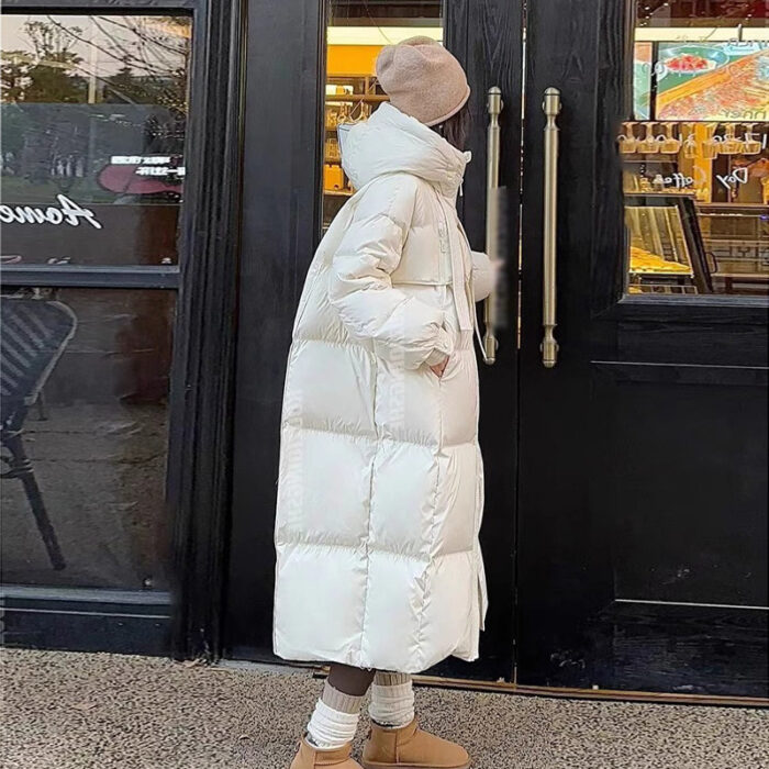 Padded Down Jacket Female Long Below The Knee - Image 2