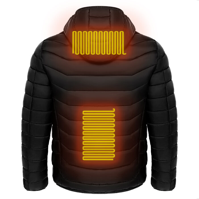 Men Heated Puffer Jacket Electric Heating Coat Insulated Hood Windbreaker 9Heat Zones - Image 3