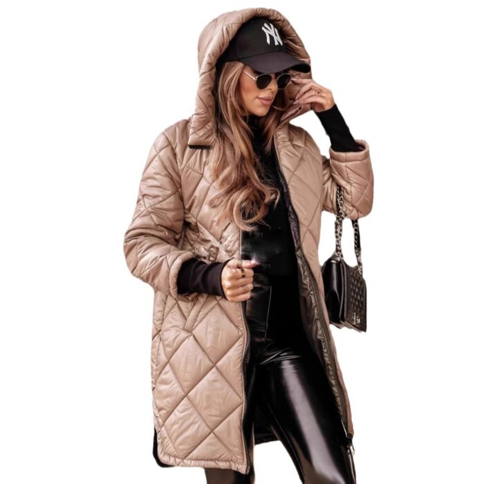 Women's Winter Hooded Cotton-padded Mid-length Cotton-padded Jacket - Image 7