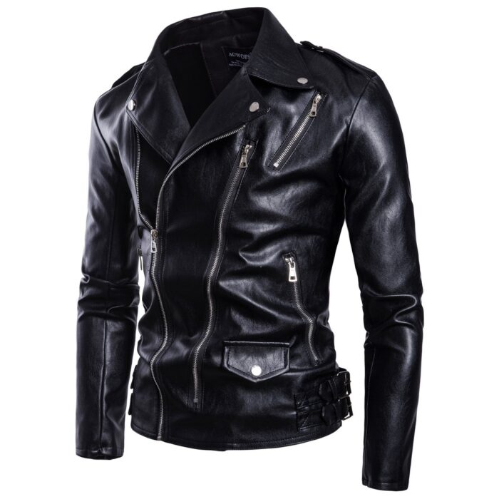 Multi-zip leather jacket jacket - Image 3