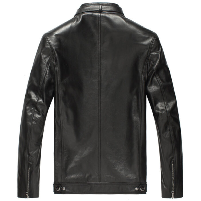 Men's leather leather jacket - Image 3