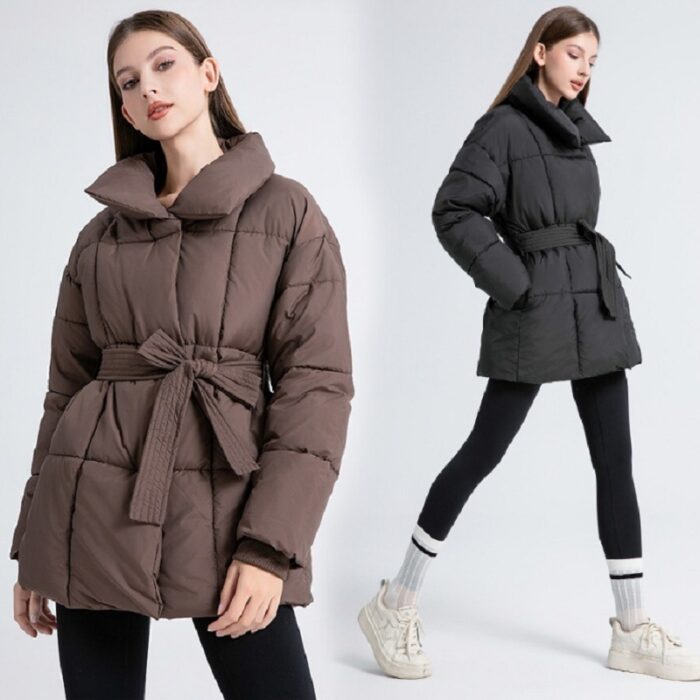 Plus Size Women's Mid-length Down Cotton-padded Jacket Thickened - Image 7