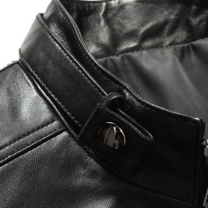 Men's leather leather jacket - Image 2