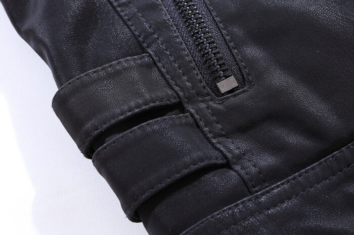 Men's leather washed leather jacket - Image 5