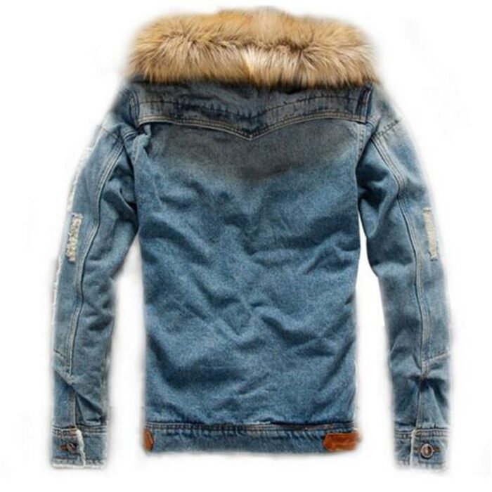 Plus velvet thickening youth denim jacket - Image 5