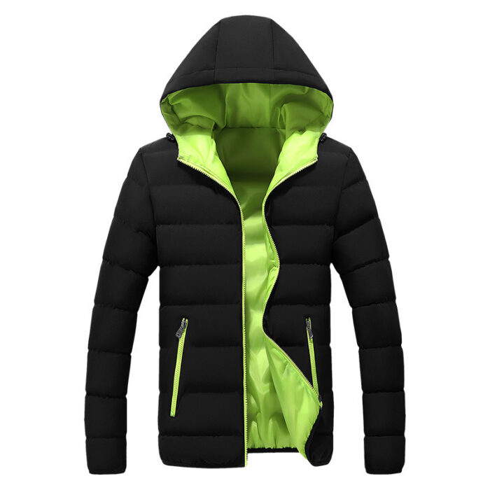 Men Plus Size Hooded Slim Down Coat - Image 4