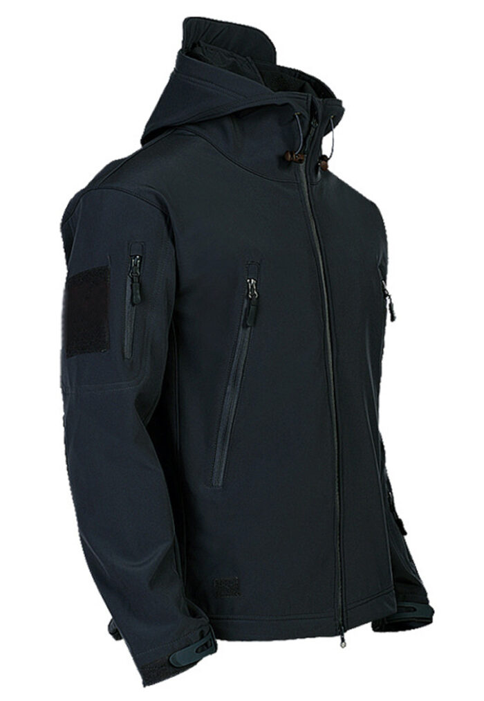 Soft Shell Jacket Men Windproof Hooded Jacket - Image 3