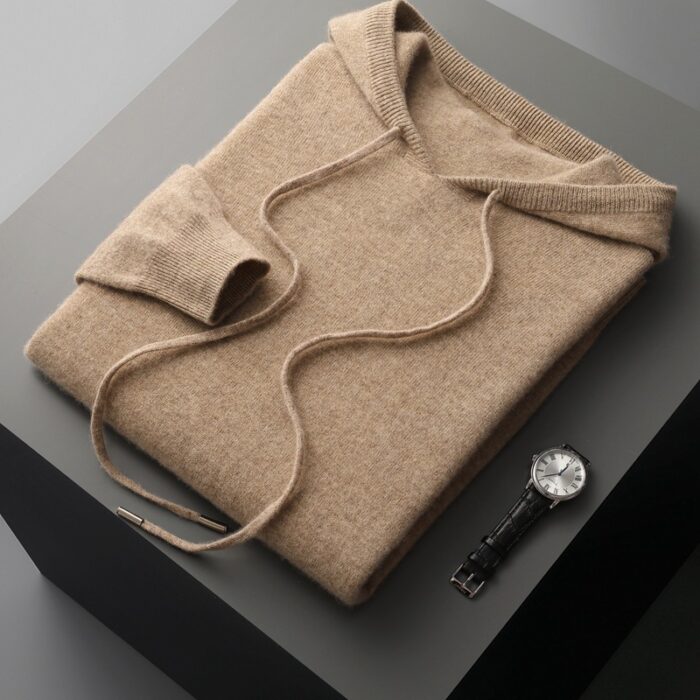 Wool Hoodie Men's Hooded Long-sleeved Sweater Pullover - Image 6