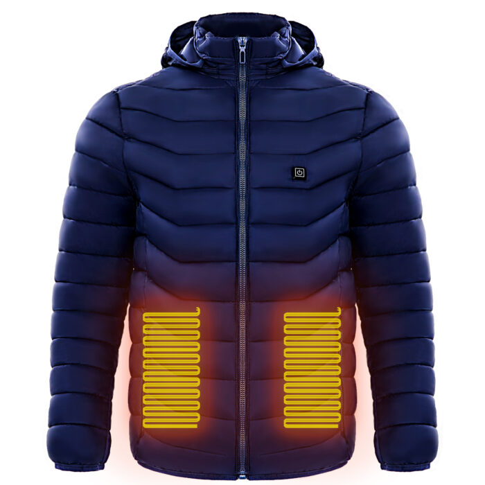 Men Heated Puffer Jacket Electric Heating Coat Insulated Hood Windbreaker 9Heat Zones - Image 8