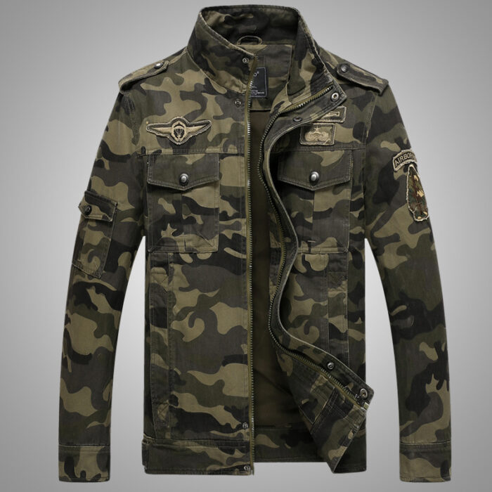 Tactical Camouflage Denim Jacket - Image 3