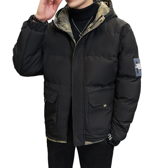 Hooded Cotton-padded Coat Men's Down - Image 2