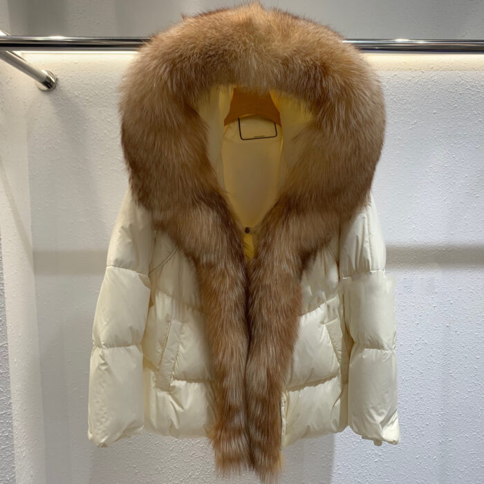 Fox Big Fur Collar Duck Down Down Jacket Female - Image 6