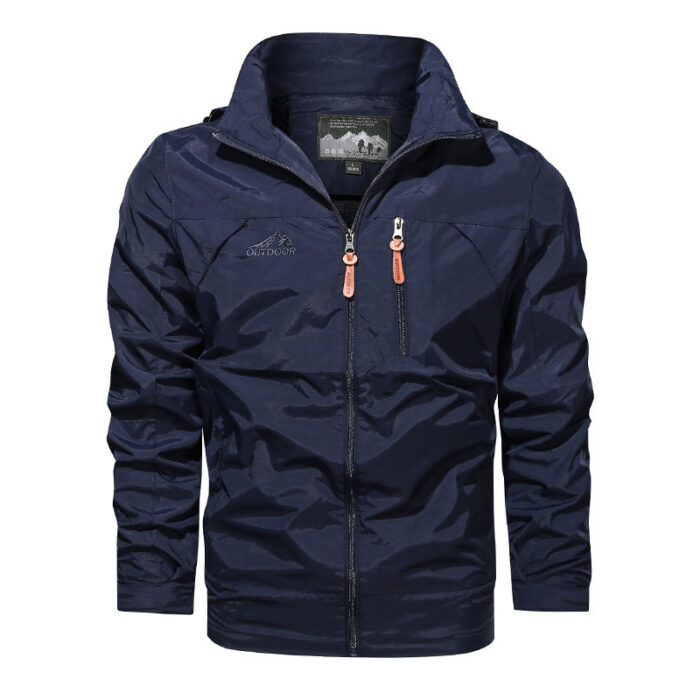 New Style Plus Size Jacket Men's Outdoor Hooded Jackets Men's Jackets - Image 3