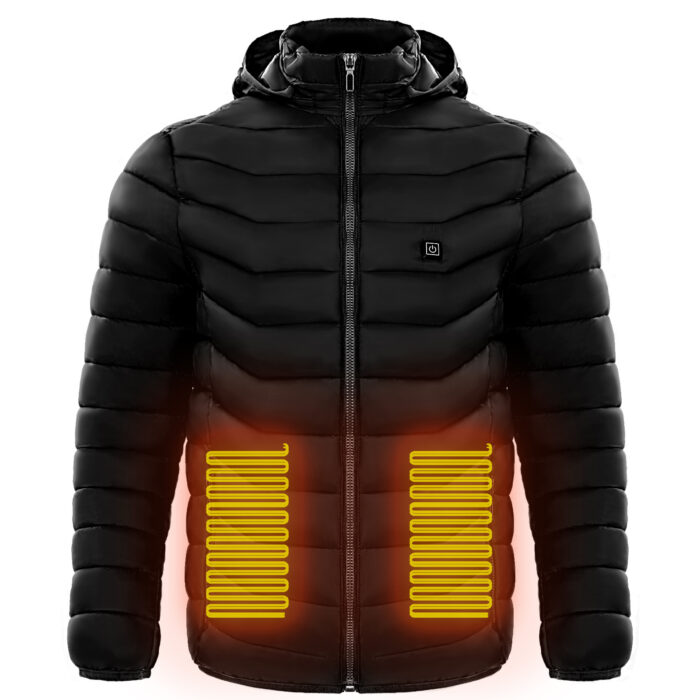 Men Heated Puffer Jacket Electric Heating Coat Insulated Hood Windbreaker 9Heat Zones - Image 7