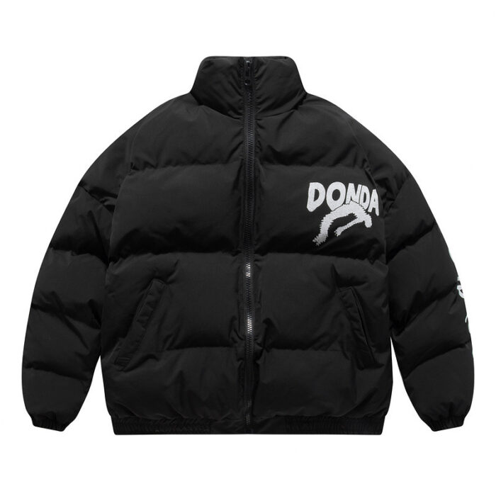 Dark High Street Graffiti Spray Paint Winter Cotton Clothing - Image 5