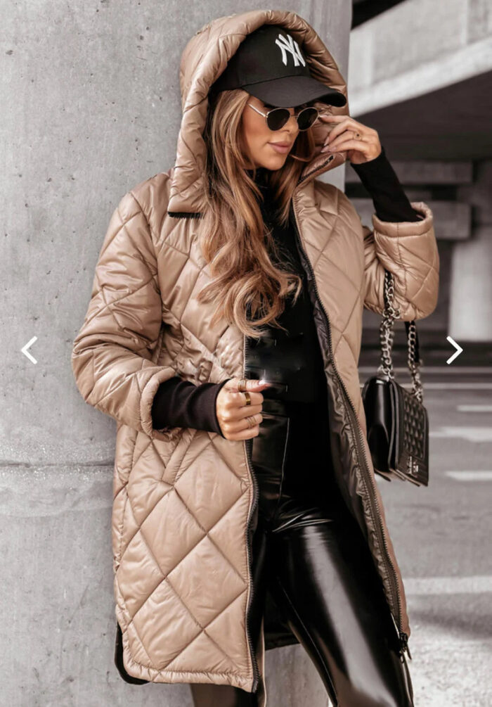 Women's Winter Hooded Cotton-padded Mid-length Cotton-padded Jacket - Image 5