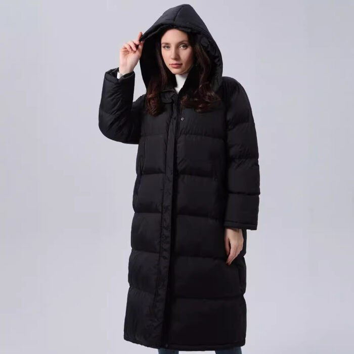 Quilted Plaid Hooded Cotton-padded Coat For Women - Image 3