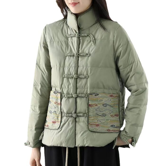 Women's Clothing Short Embroidery Down Jacket Women - Image 4